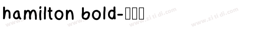 hamilton bold字体转换